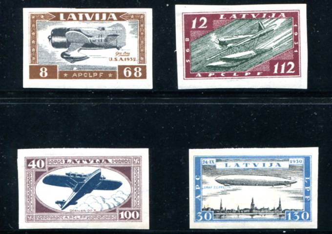 (StampLatvija_228В-31В(1) Кат. №228В-231В **