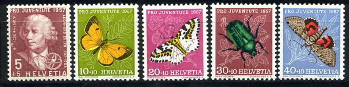 (Helvetia_648-52(1) Бабочки. Каталог №648-652