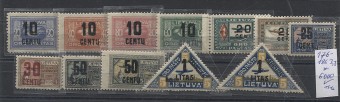 (StampLietuvos_176-186(1a) №176-186 I,II,*