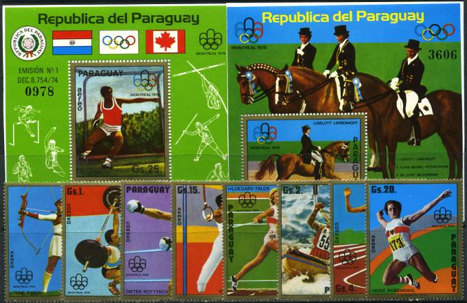 (Horse_Parag_254-55(1) Парагвая. Кат. Михель Bl №254-55, 2704-11