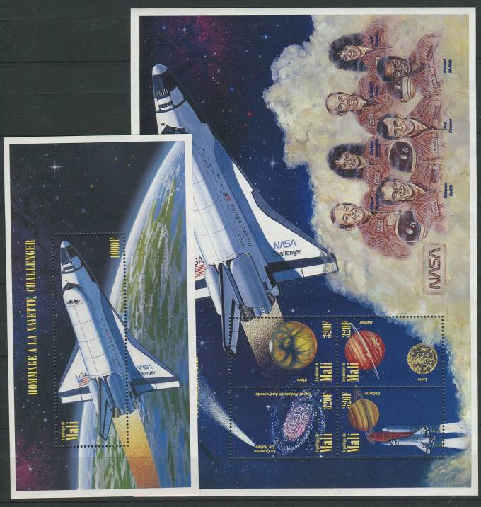 (SpaceStamp-230(1) Mali. Космос, Мл. №1611-1620 + Бл. 92