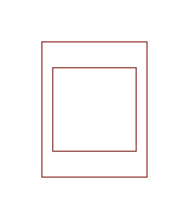 (2611)Бокс Rauchglas с одной ячейкой 150 х 150 мм (тёмно-красный) 