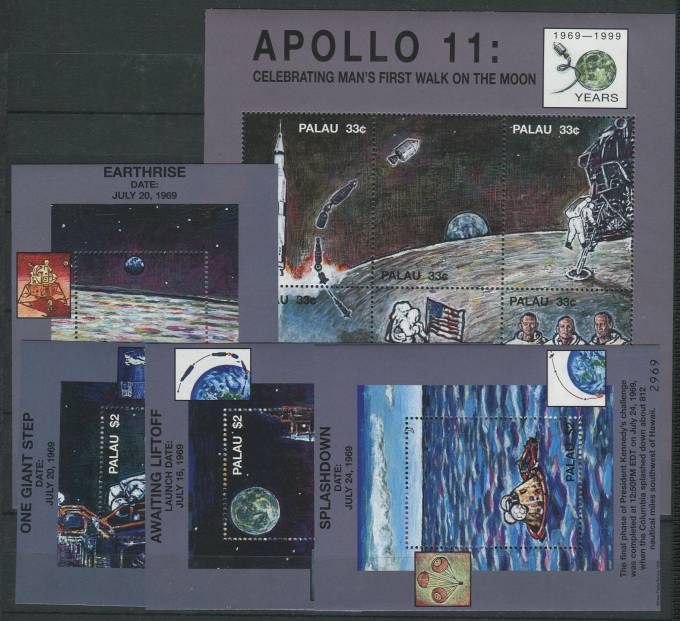 (SpaceStamp-232(1) palau. Космос,  МЛ №1540-45 + 4 Бл. 94-97